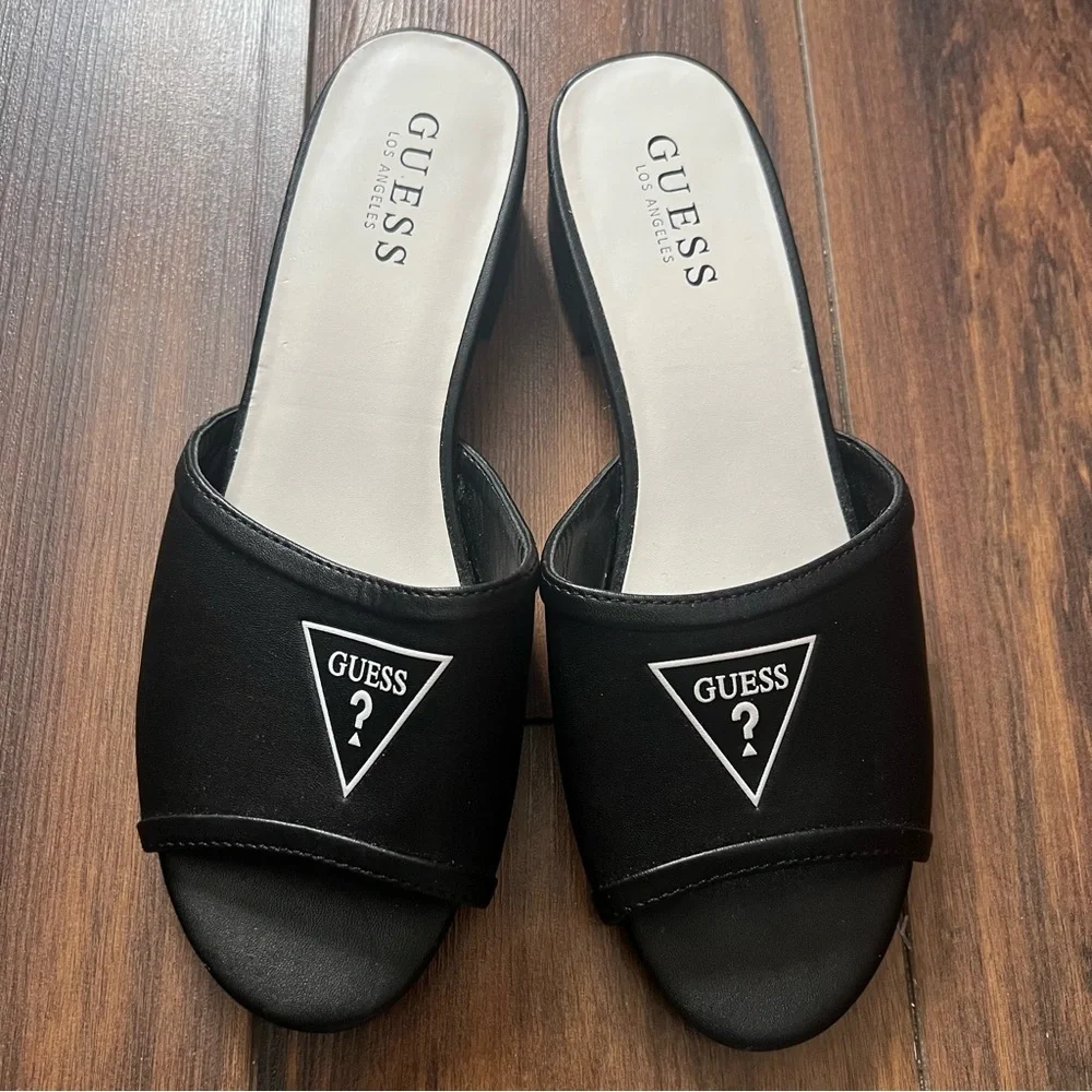 Guess Black Slide Heels – Size 9 - Picture 6 of 10